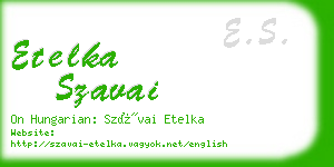 etelka szavai business card